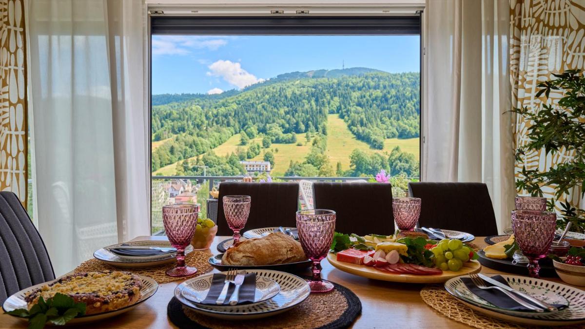 Elegance Szczyrk apartament z widokiem na Skrzyczne i kominkiem